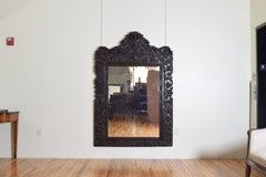 Portuguese Rococo Sizable Carved Walnut Mirror, Mid-18th Century