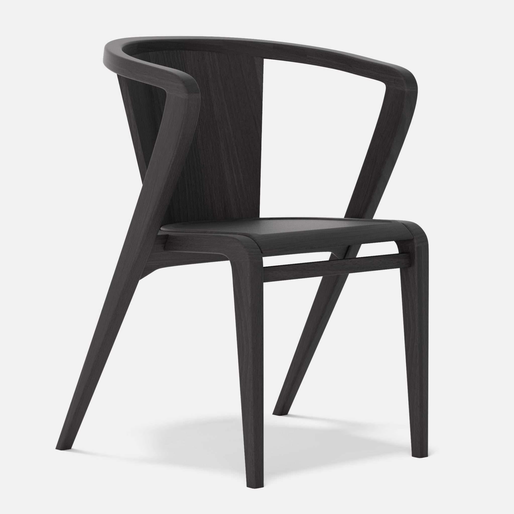 Portuguese roots chair in black pastel ashwood by Alexandre Caldas
Dimensions: W 40 x D 39 x H 73 cm
Materials: Ashwood painted black pastel

Portuguese roots chair, was inspired by its original model from 1950, created by Gonçalo Rodrigues dos