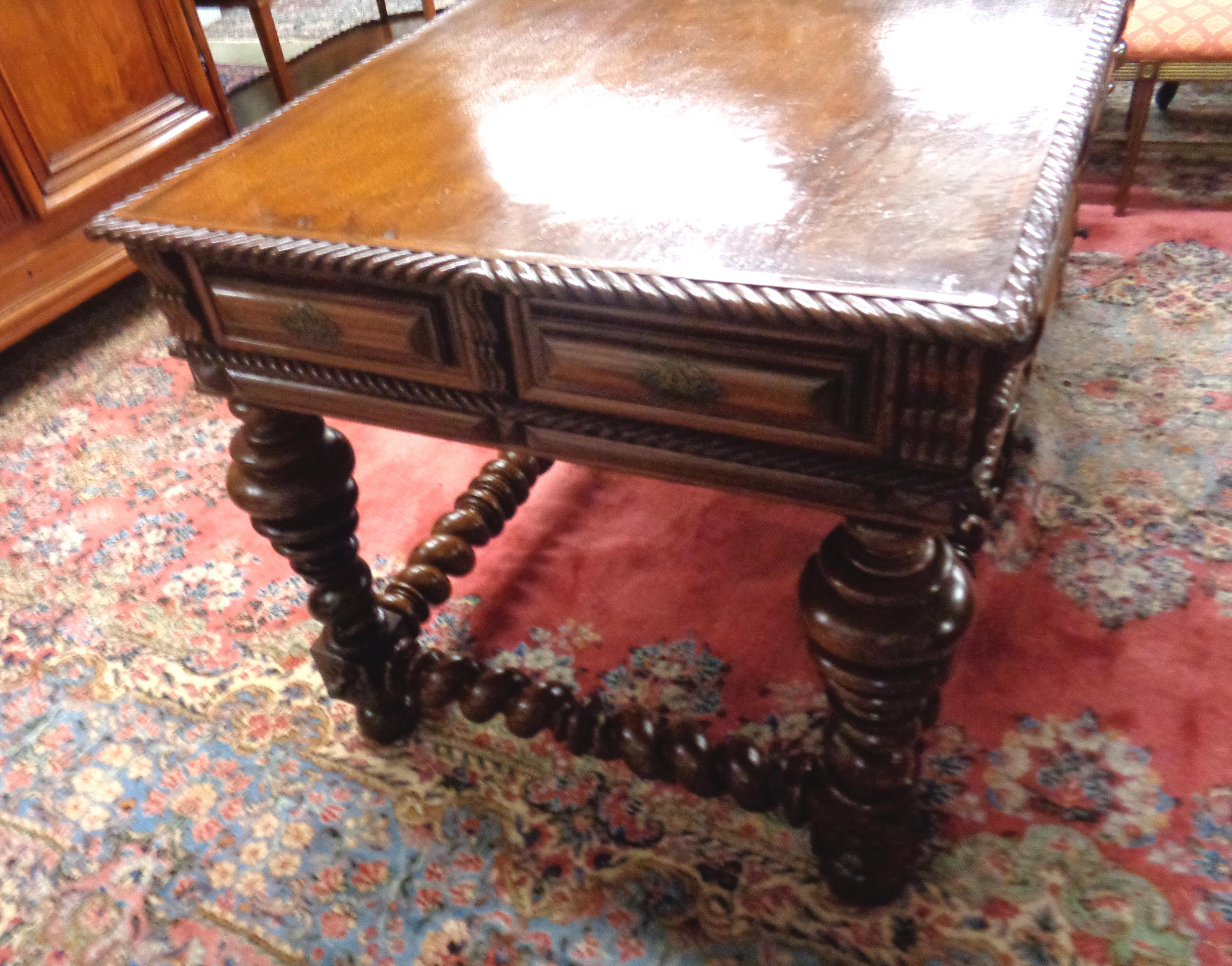 Portuguese Rosewood Double Sided Center/Console Table, circa 1850 In Excellent Condition For Sale In West Hollywood, CA