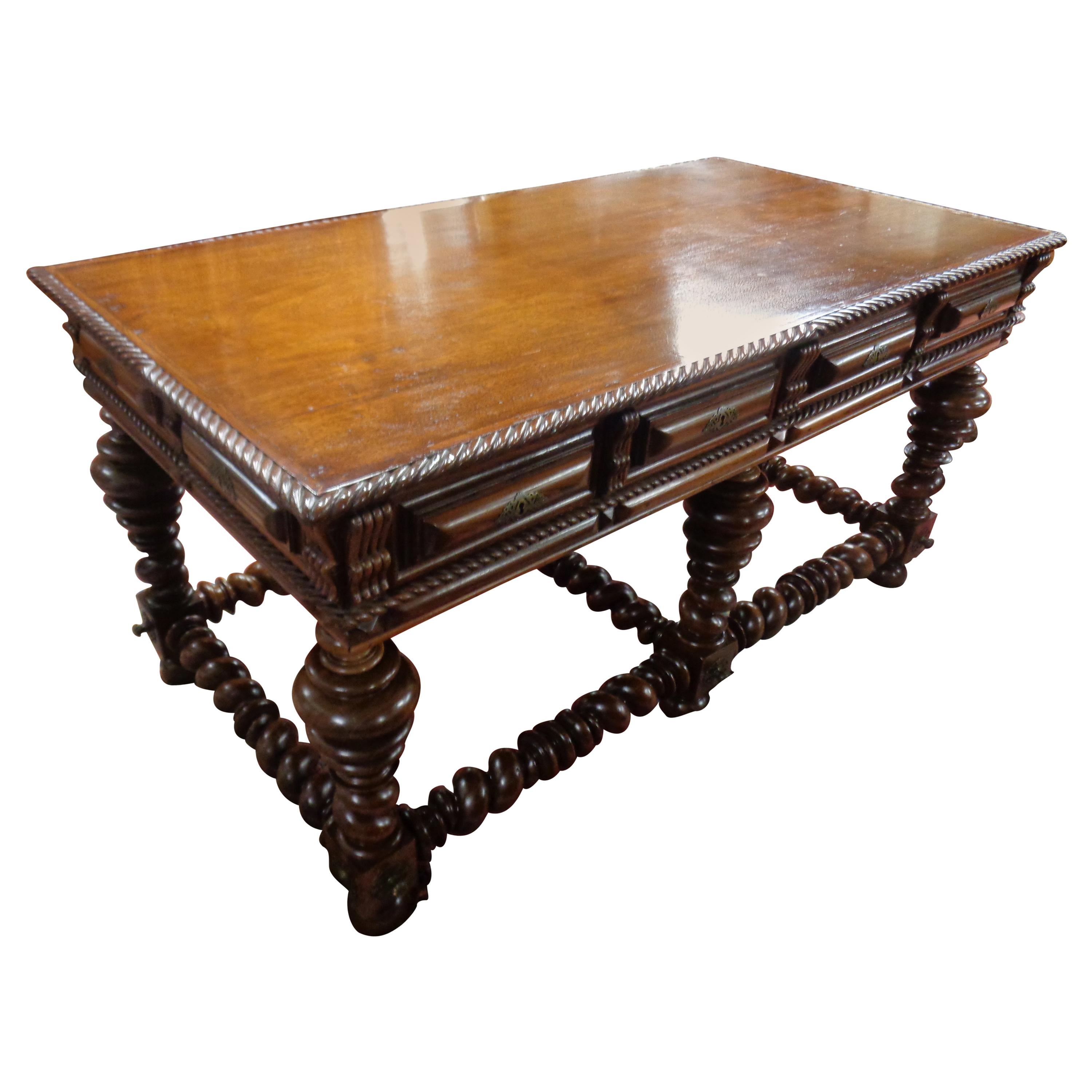 Portuguese Rosewood Double Sided Center/Console Table, circa 1850 For Sale