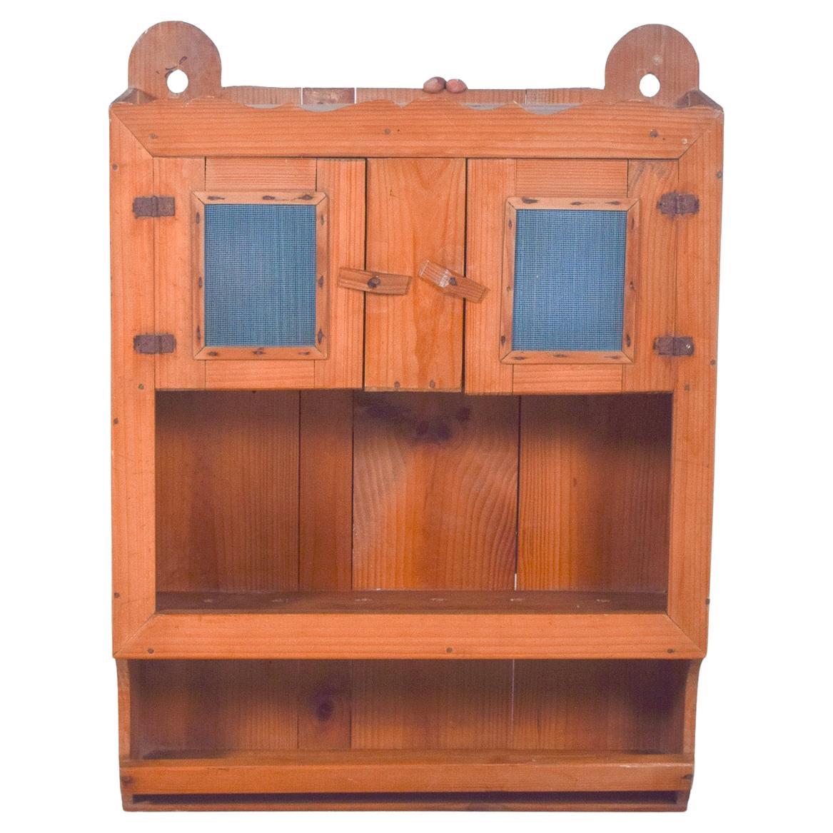 Portuguese Rustic Cabinet in Natural Wood