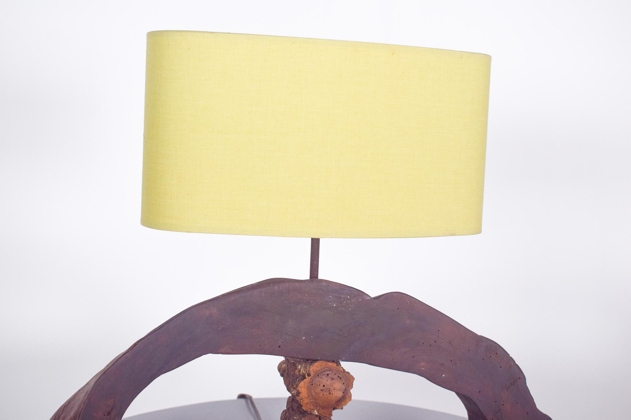 Mid-Century Modern Portuguese Rustic Handmade Table Lamp For Sale