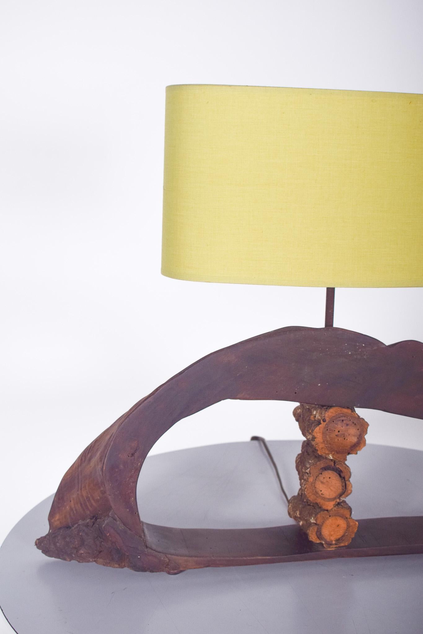 Portuguese Rustic Handmade Table Lamp In Good Condition For Sale In Lisboa, Lisboa