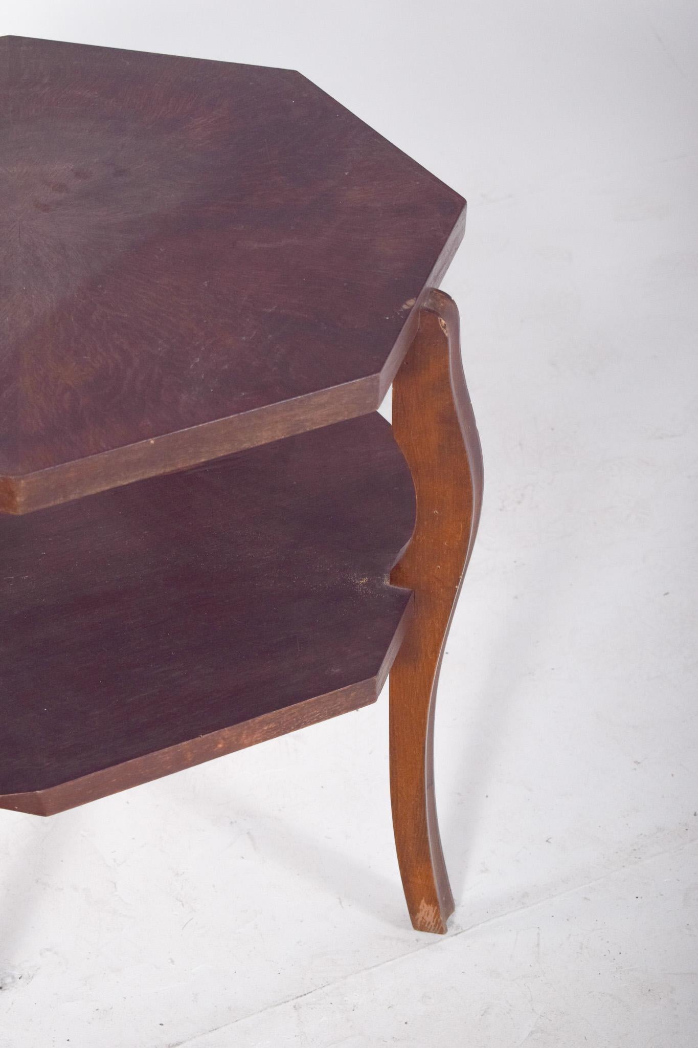 Mid-20th Century Portuguese Rustic Oak Coffee Table For Sale