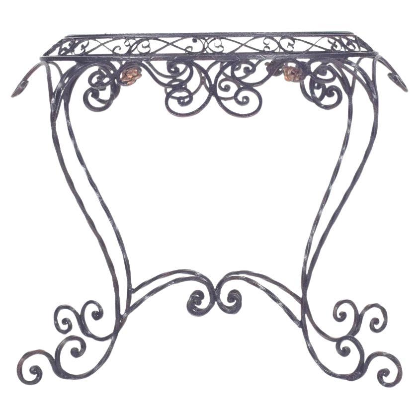 Portuguese Rustic Oval Table in Iron For Sale