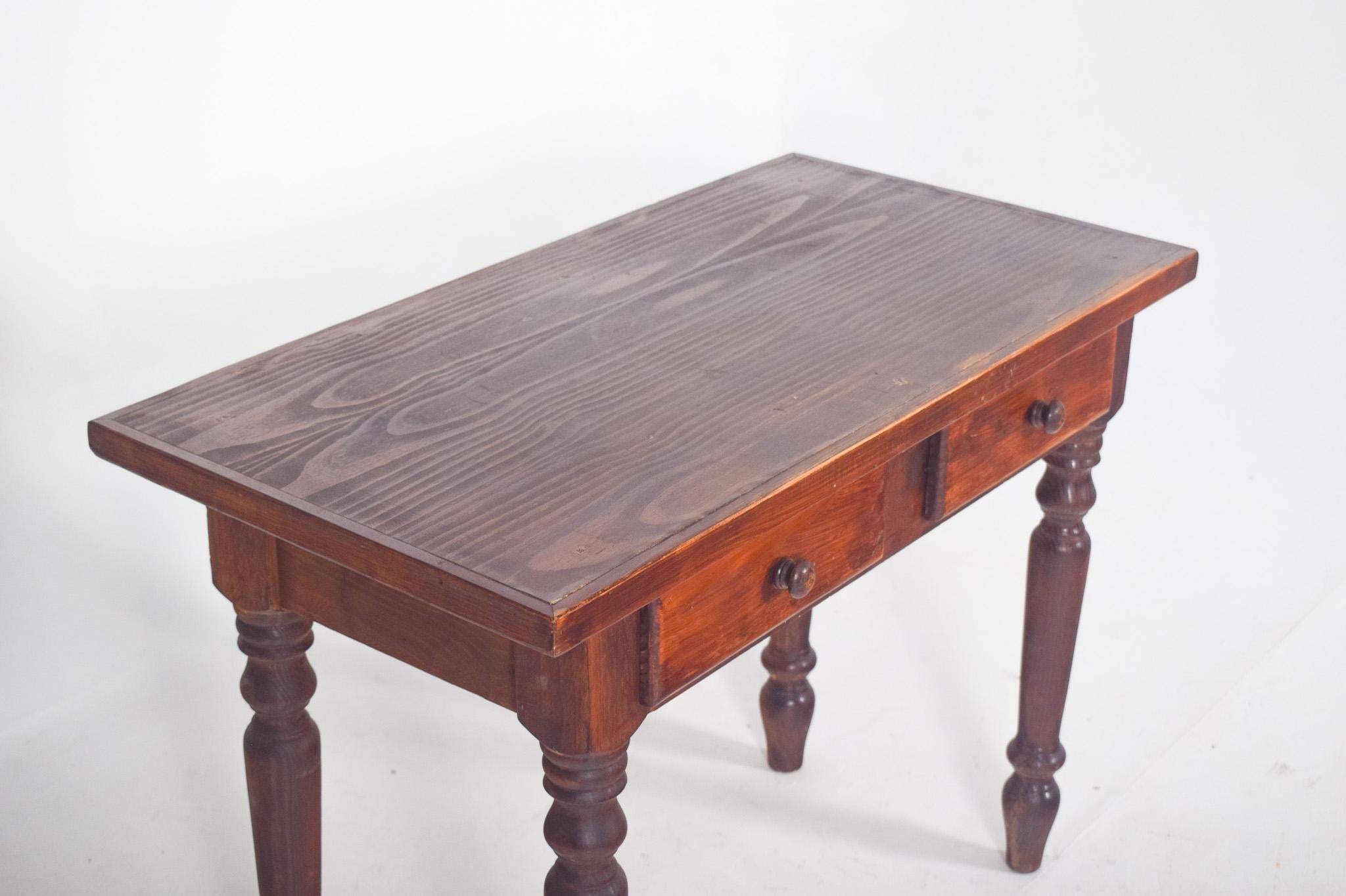 Portuguese Rustic Pine kitchen Dining Table For Sale 1