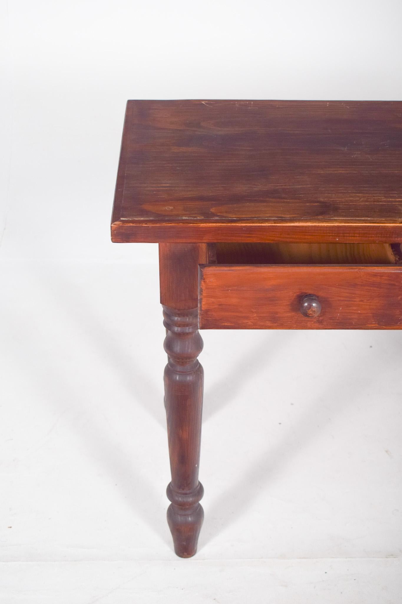 Portuguese Rustic Pine kitchen Dining Table For Sale 2