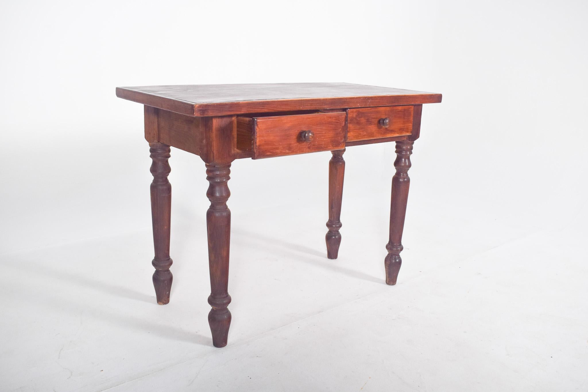 Portuguese Rustic Pine kitchen Dining Table For Sale 4