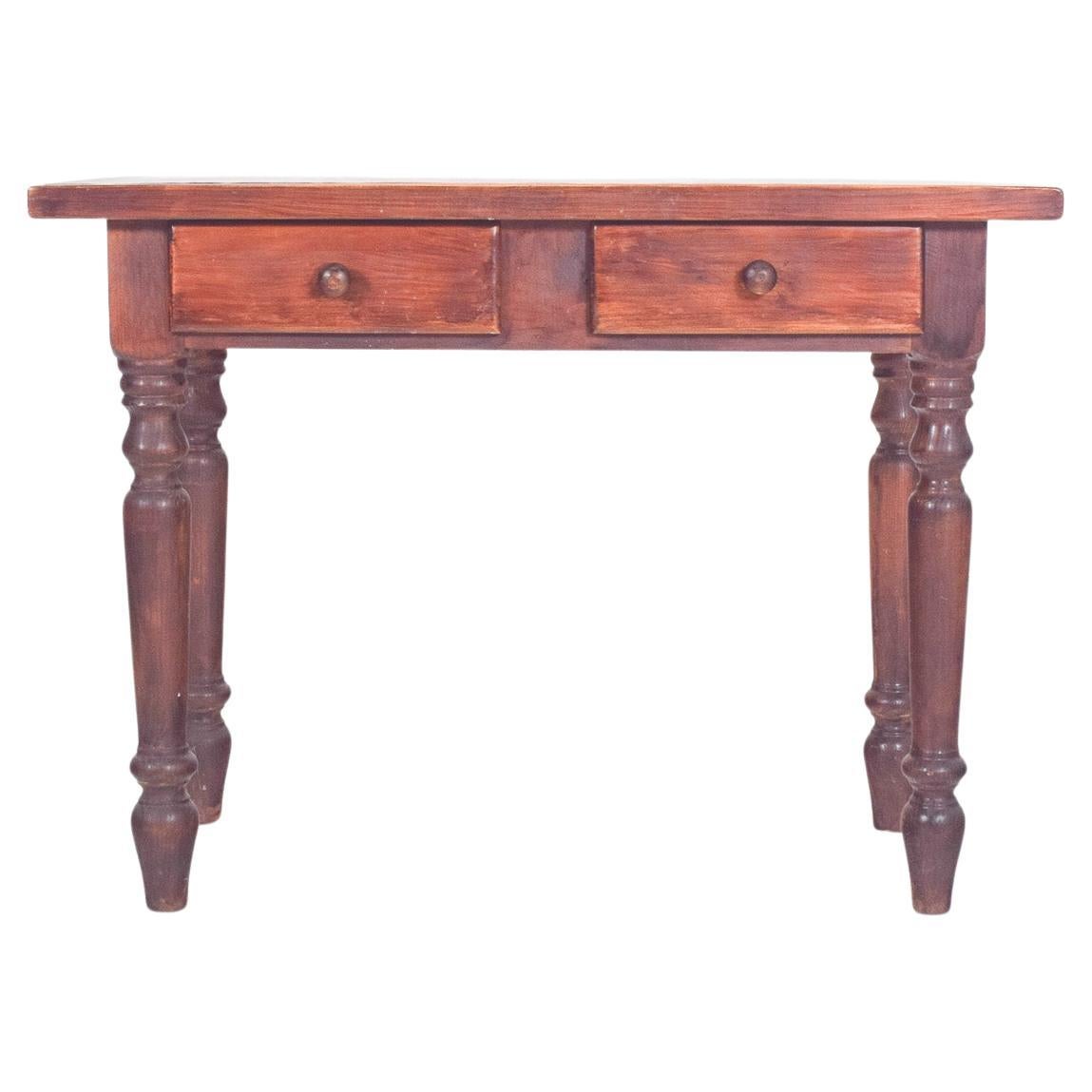 Mesa de comedor de cocina portuguesa de pino rústico