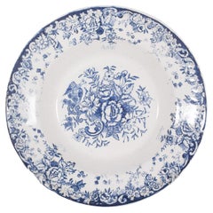 Antique Portuguese Sacavém Earthenware Dish, ‘Pheasant’ Decoration
