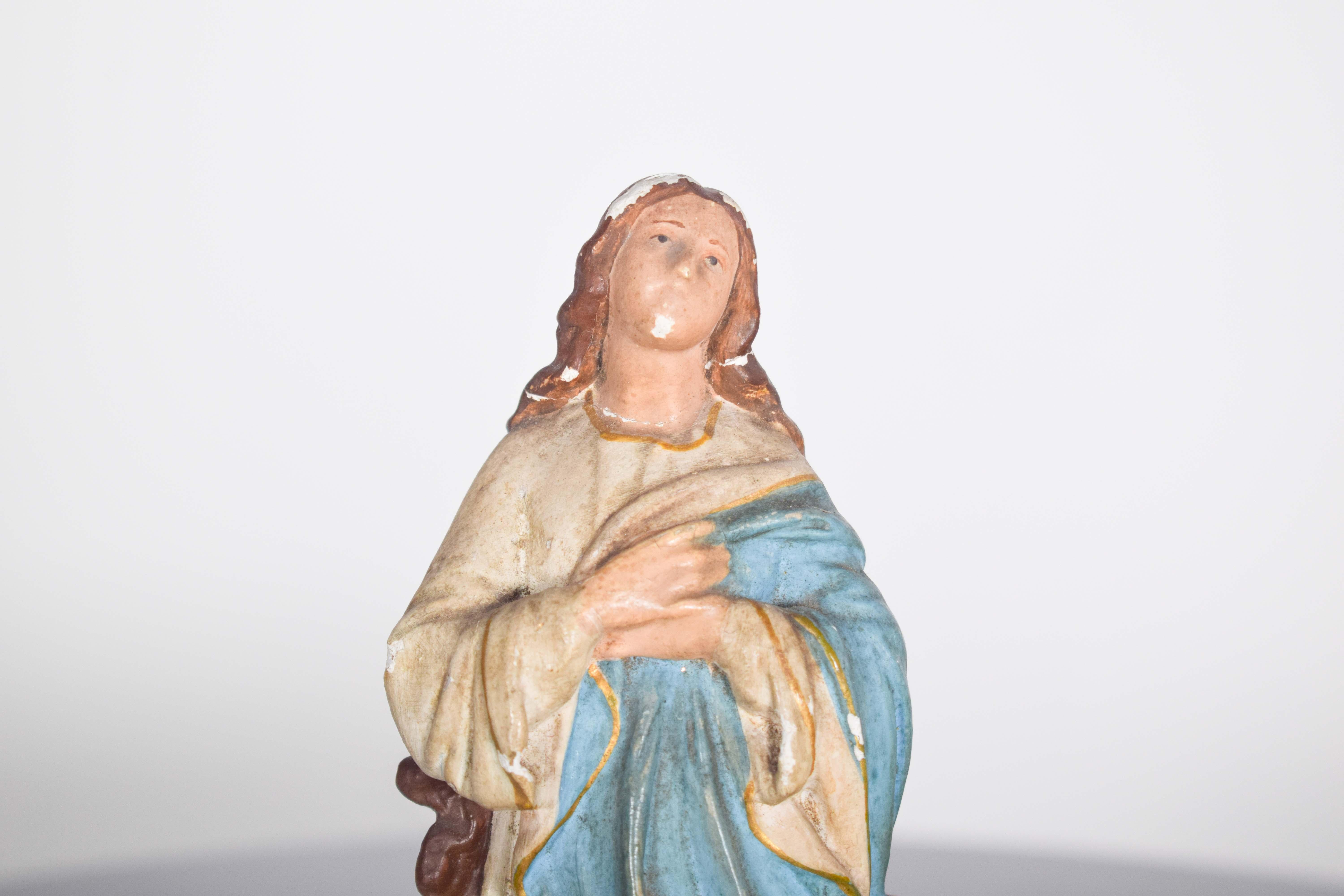 Portoghese Scultura portoghese di Nossa Senhora da Imaculada Conceição in vendita