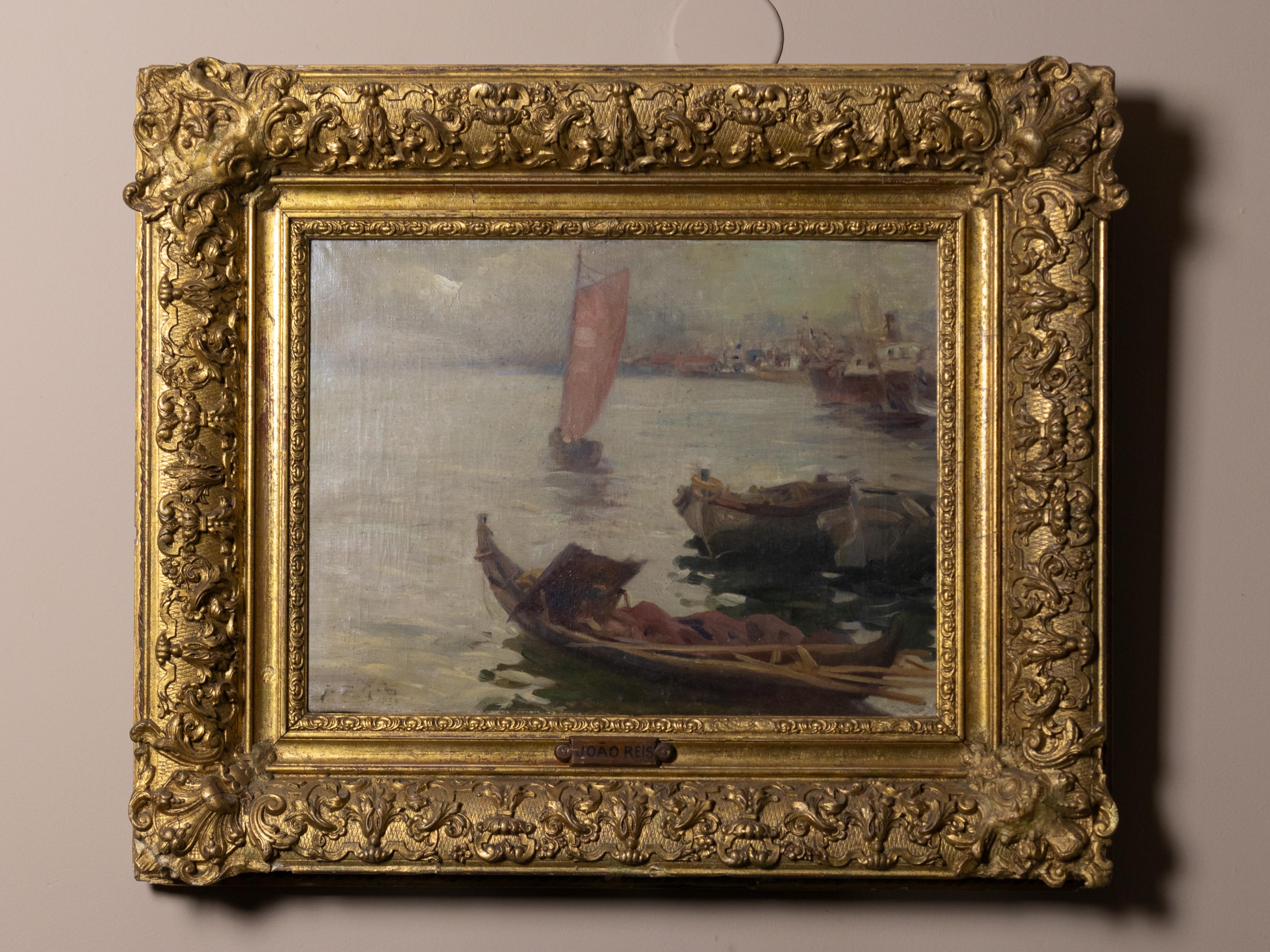 Portuguese Sea Painting By João Reis, 20th Century For Sale 1