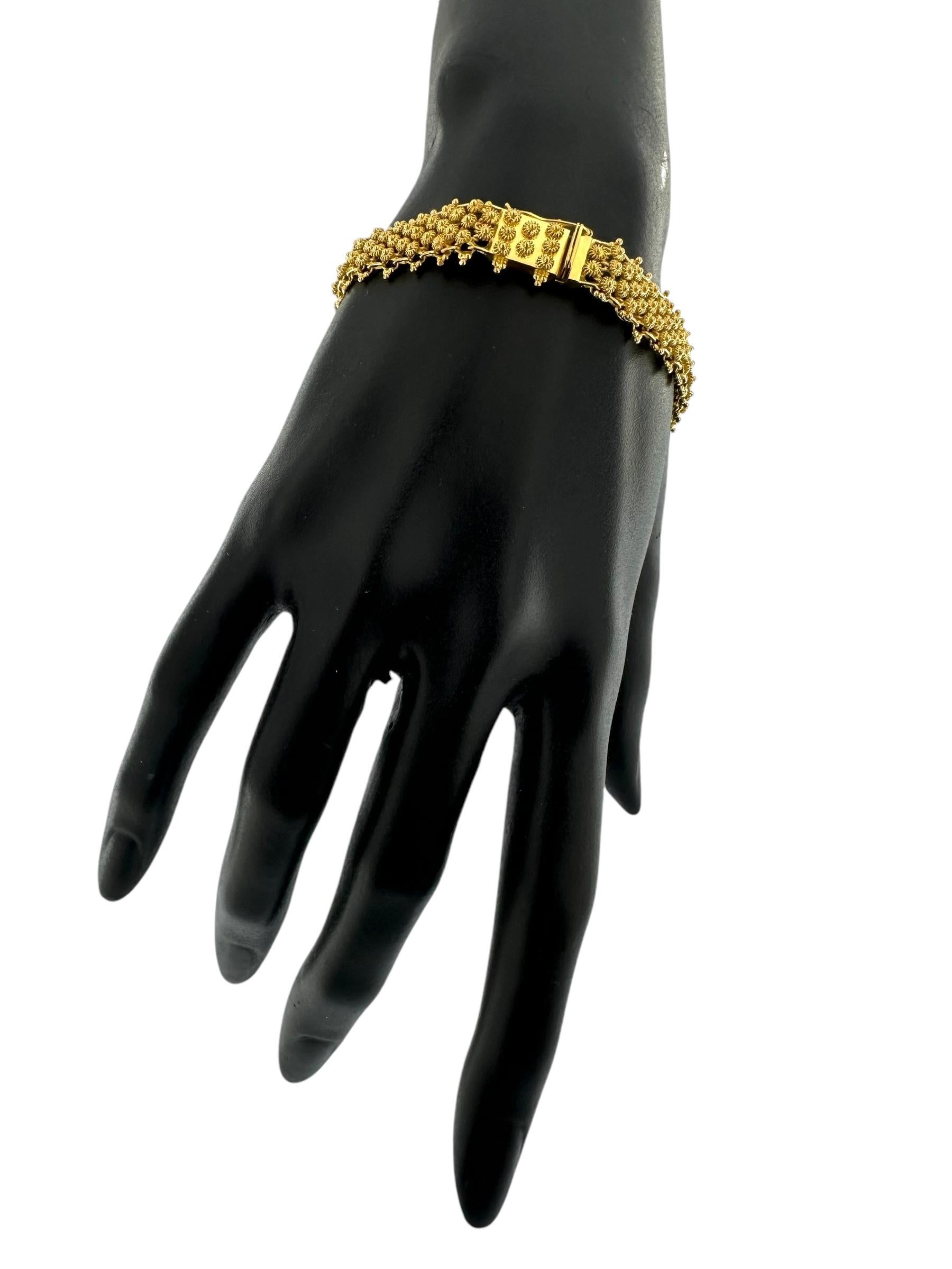 Portugiesisches Set-Armband und Halskette aus 19 Karat Gelbgold im Angebot 7
