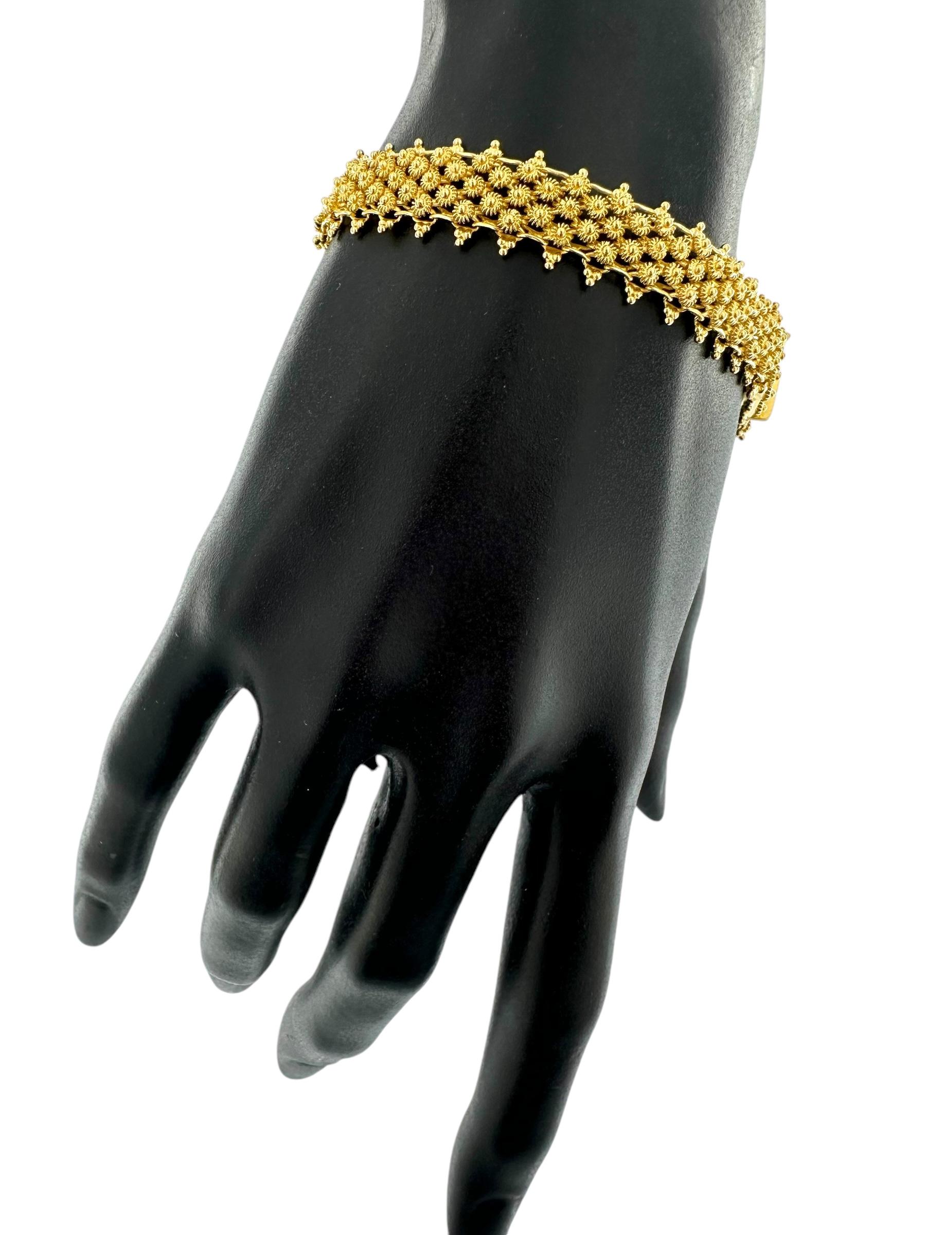 Portugiesisches Set-Armband und Halskette aus 19 Karat Gelbgold im Angebot 8
