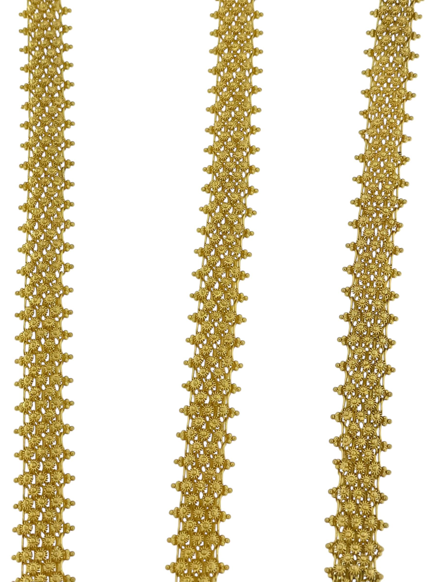 Portugiesisches Set-Armband und Halskette aus 19 Karat Gelbgold im Angebot 2