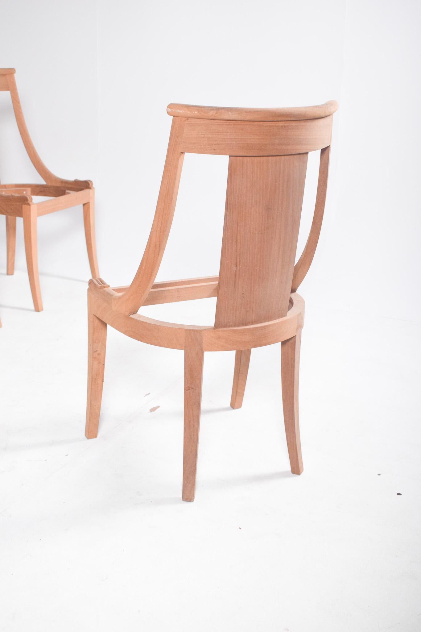 Set di otto sedie da pranzo portoghesi in stile Deco in vendita 2