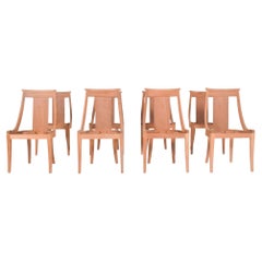 Portuguese Set of Eight Deco Dining Chairs
