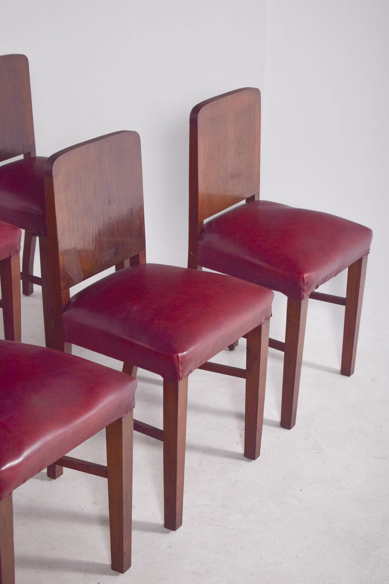 Set portoghese di otto sedie da pranzo in stile déco In condizioni discrete in vendita a Lisboa, Lisboa