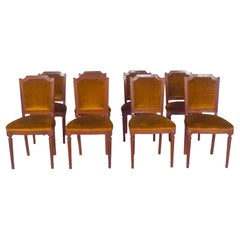 Portuguese Set of Eight Dining Chairs