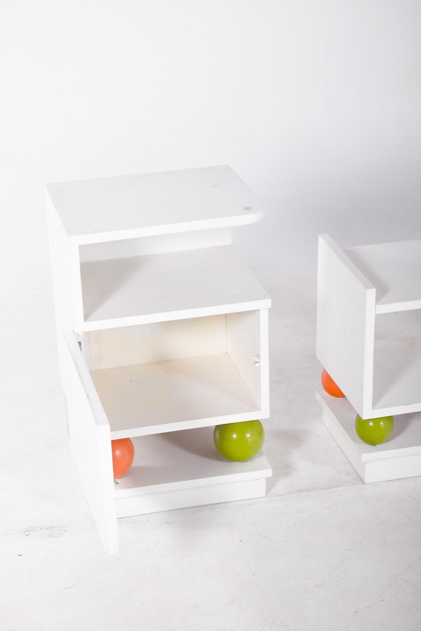 Portuguese Set of Two Bedside Tables and Bench For Sale 2