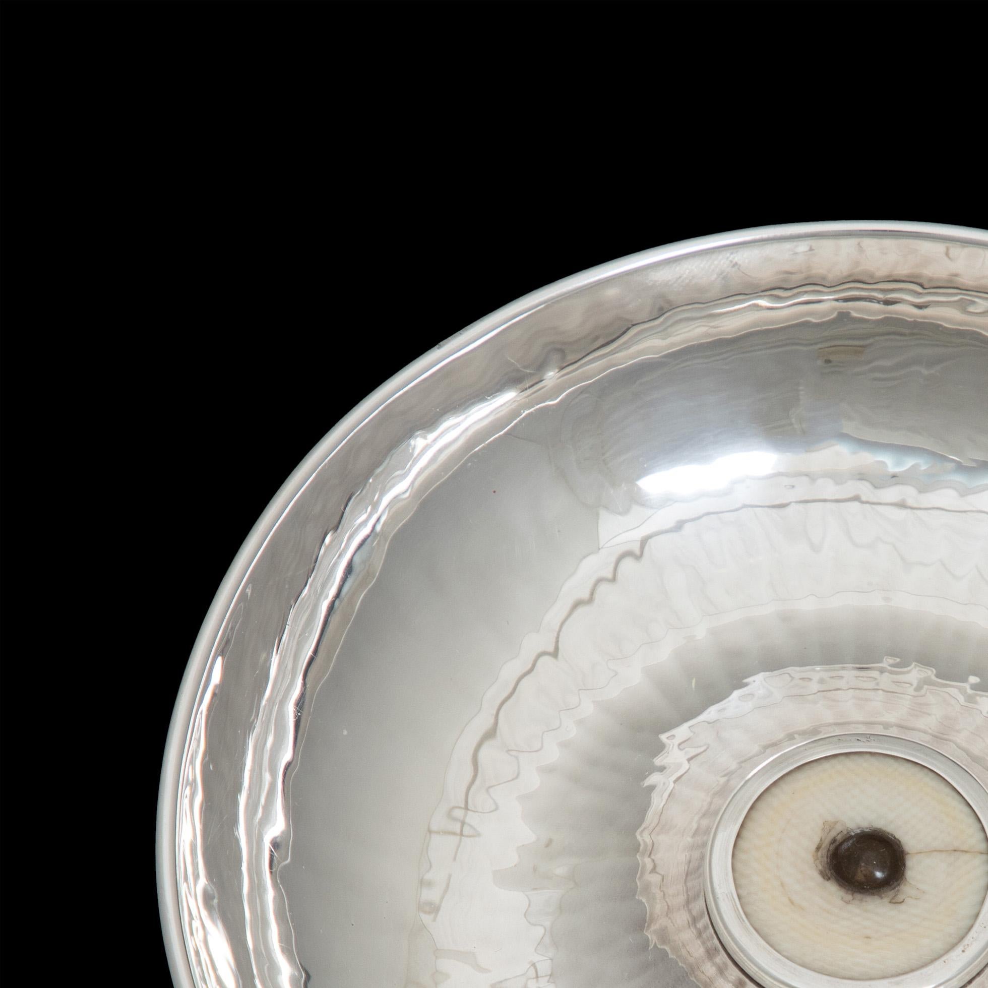 Women's or Men's Portuguese Silver Ring Holder with Bone Application For Sale