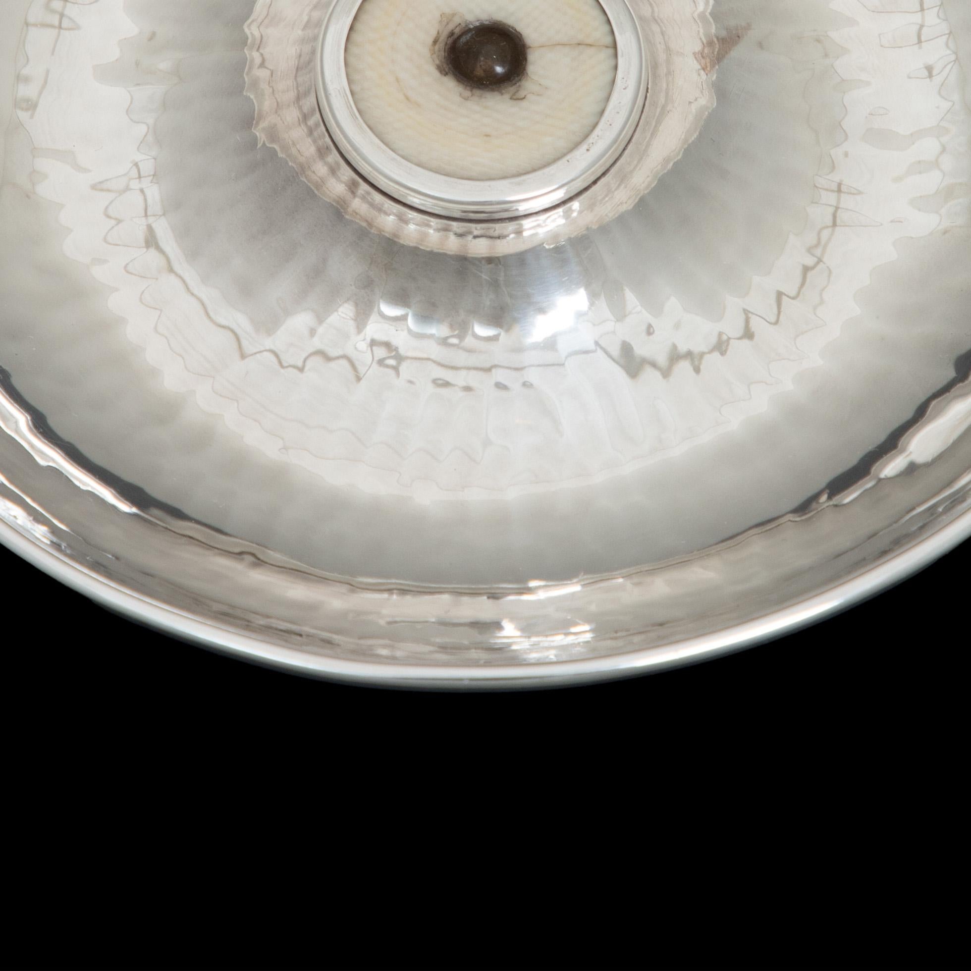 Portuguese Silver Ring Holder with Bone Application For Sale 1
