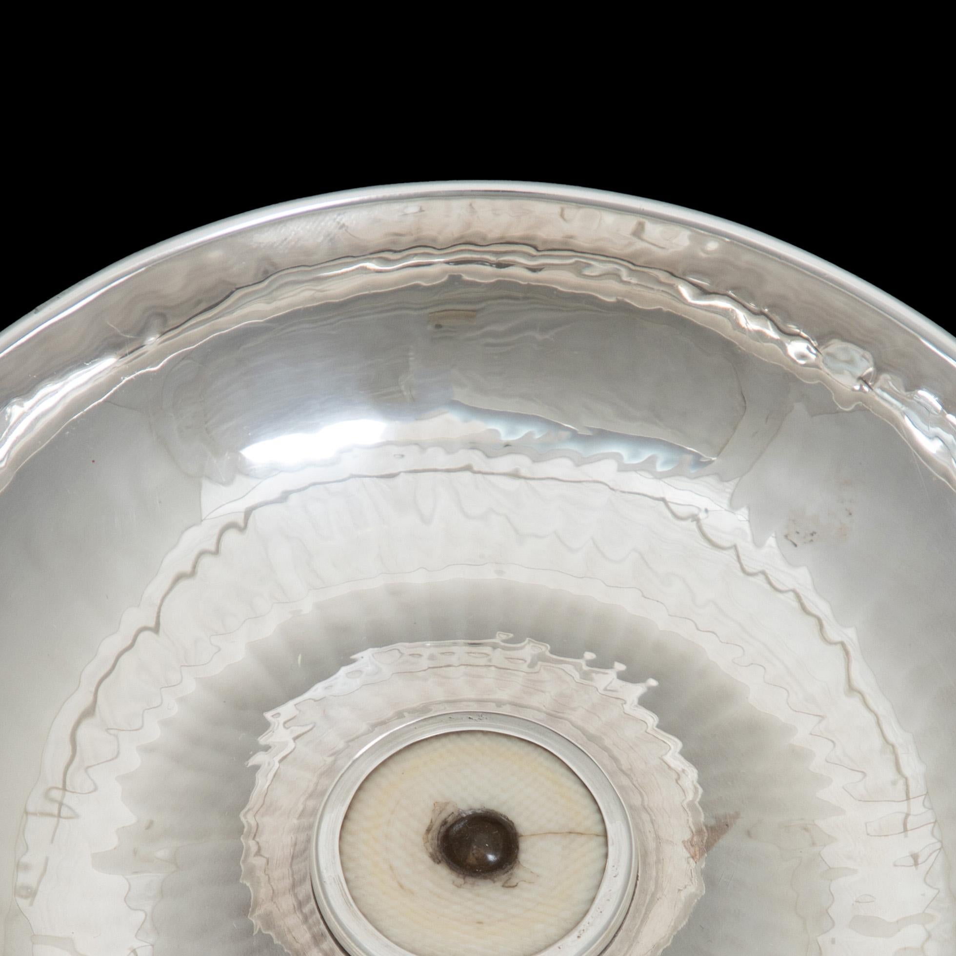 Portuguese Silver Ring Holder with Bone Application For Sale 2