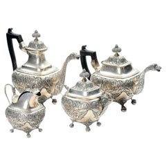 Portuguese Silver Tea and Coffee Service 19th Century