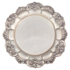 Portuguese Silver Tray Relief and Openwork Decoration