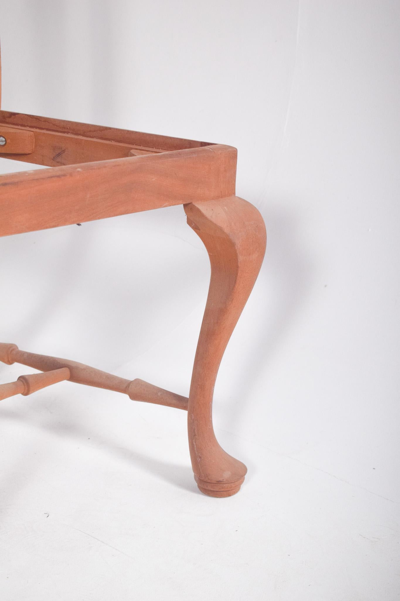 Six chaises de salle à manger Queen Anne de reproduction portugaise en vente 1