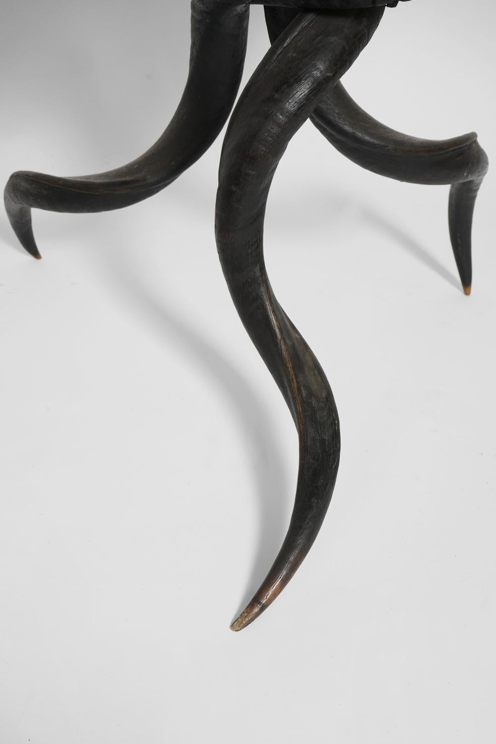 Portuguese table with black horns. Mozambique, 1960s.