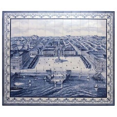 Portuguese Tile Mural - Hand Painted - Indoor/Outdoor Tiles "Lisbon Portugal"