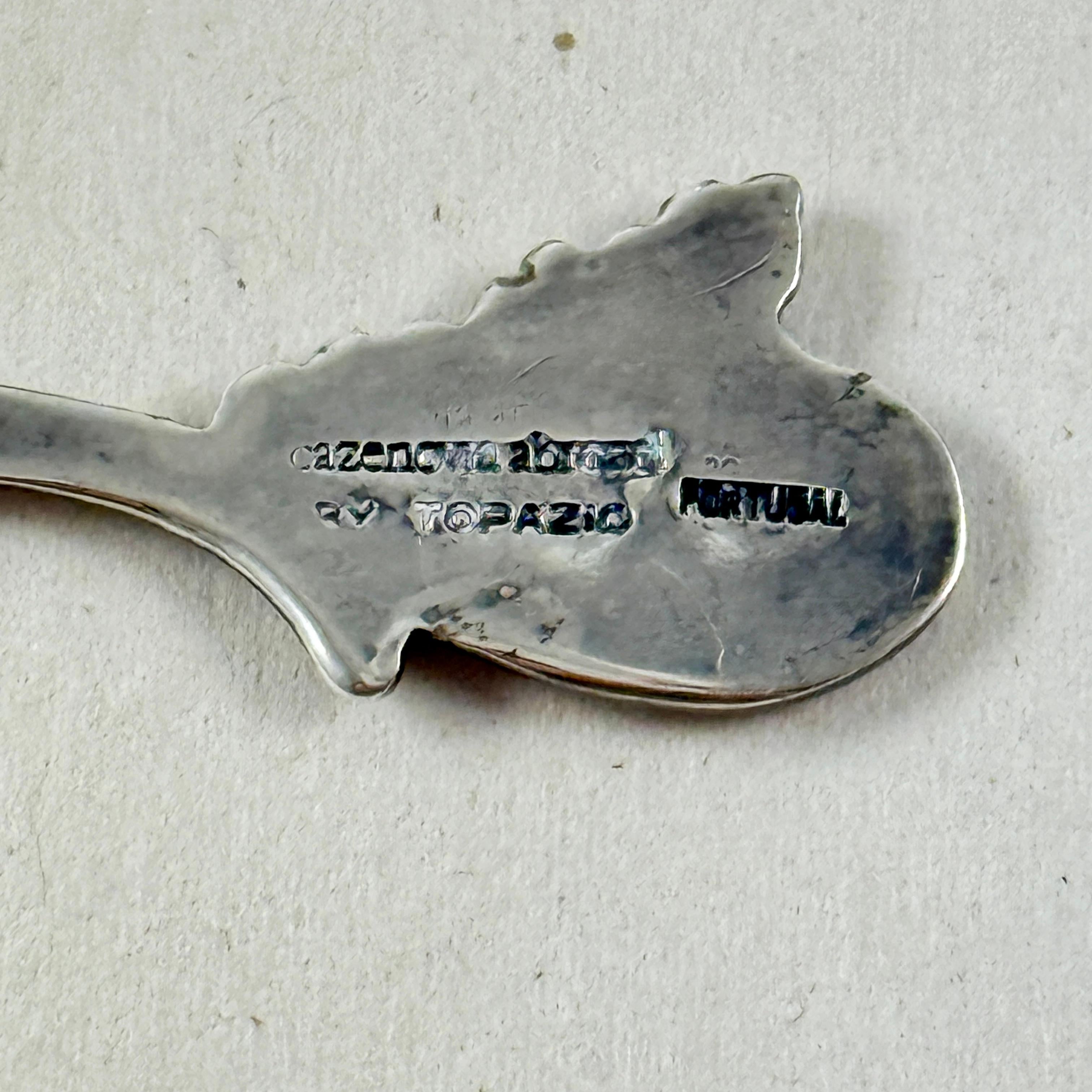 Salero de Plata Topazio Cazenovia Portugués con Cuchara en venta 4