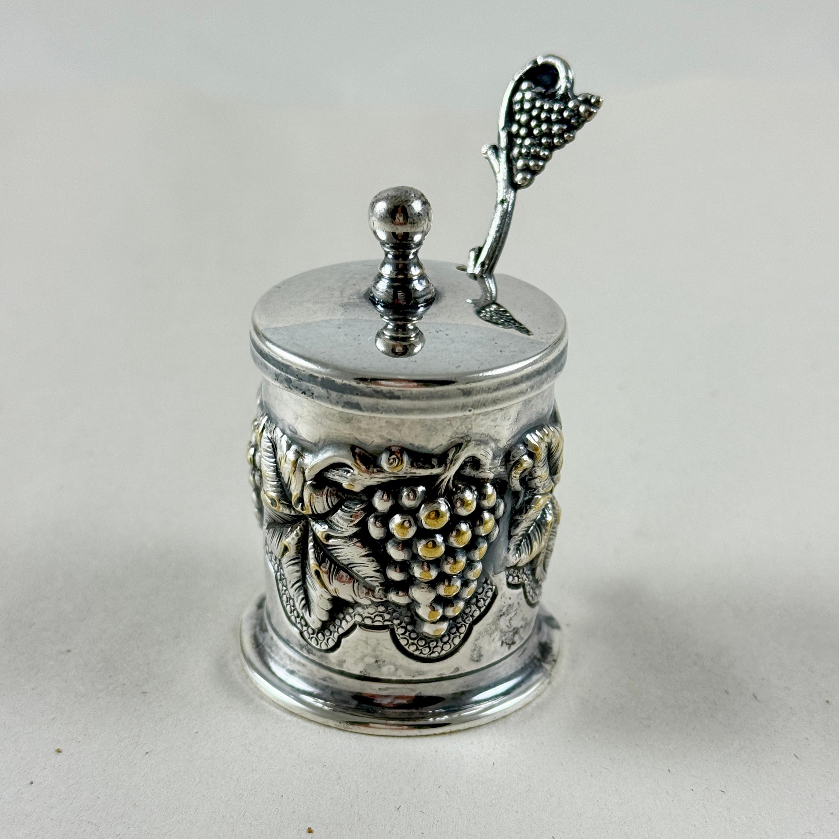 Salero de Plata Topazio Cazenovia Portugués con Cuchara en venta 1