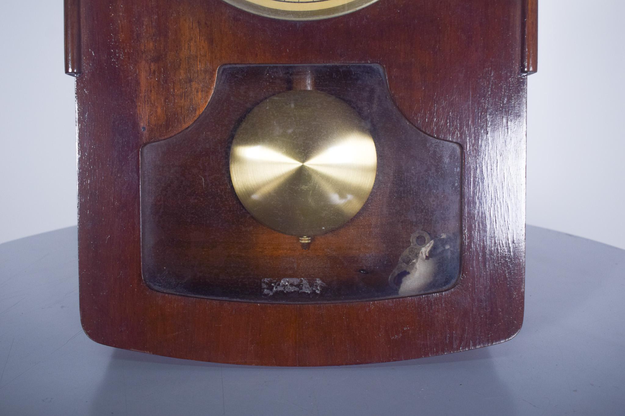 20th Century Portuguese Wall Clock, Fábrica Reguladora, SARL For Sale