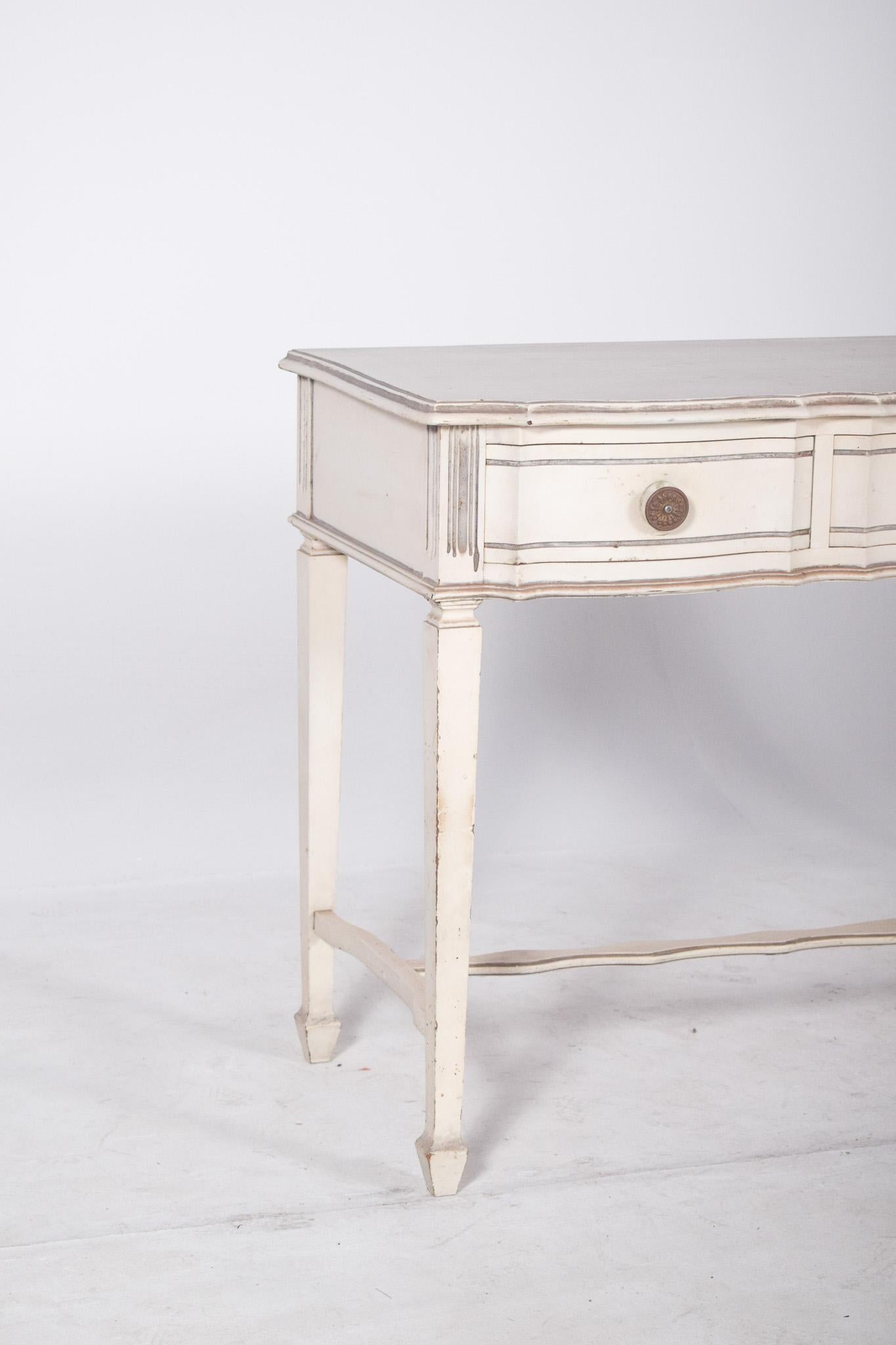 20th Century Portuguese White Painted Console For Sale
