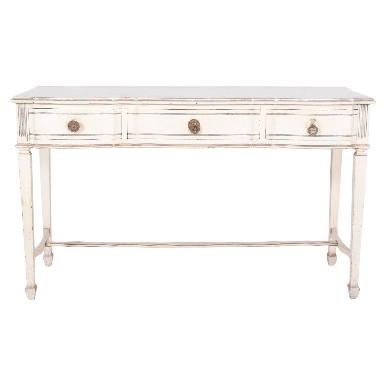 Portuguese White Painted Console