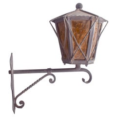 Lampe de rue portugaise en fer forgé