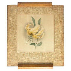 Pos war Hawaiian Airbrush Casablanca Lily on Paper Framed