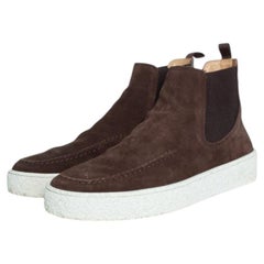 Posa, Hohe Chelsea-Stiefel aus Wildleder in Braun