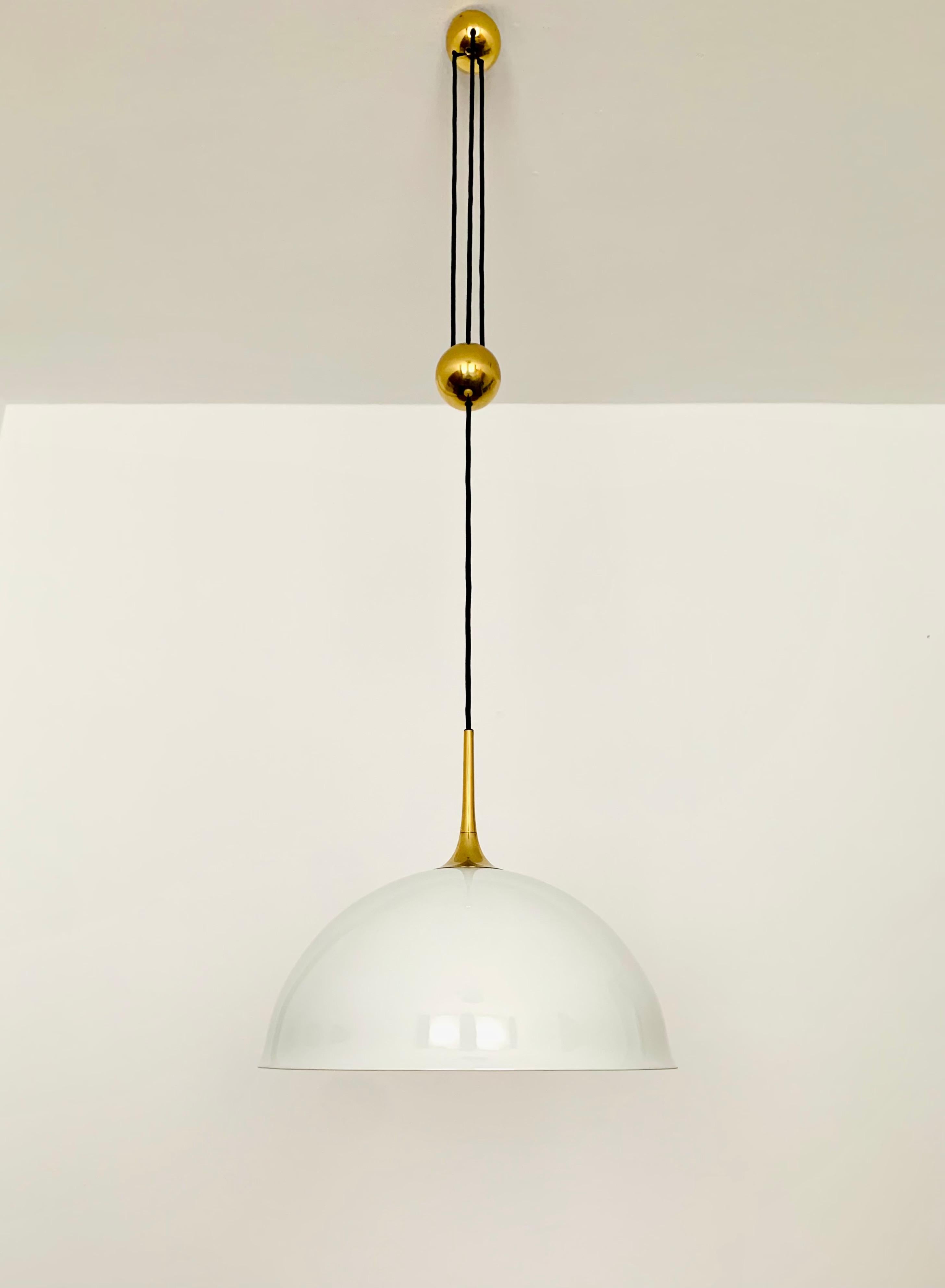Mid-Century Modern Posa pendant lamp with porcelain shade by Florian Schulz For Sale