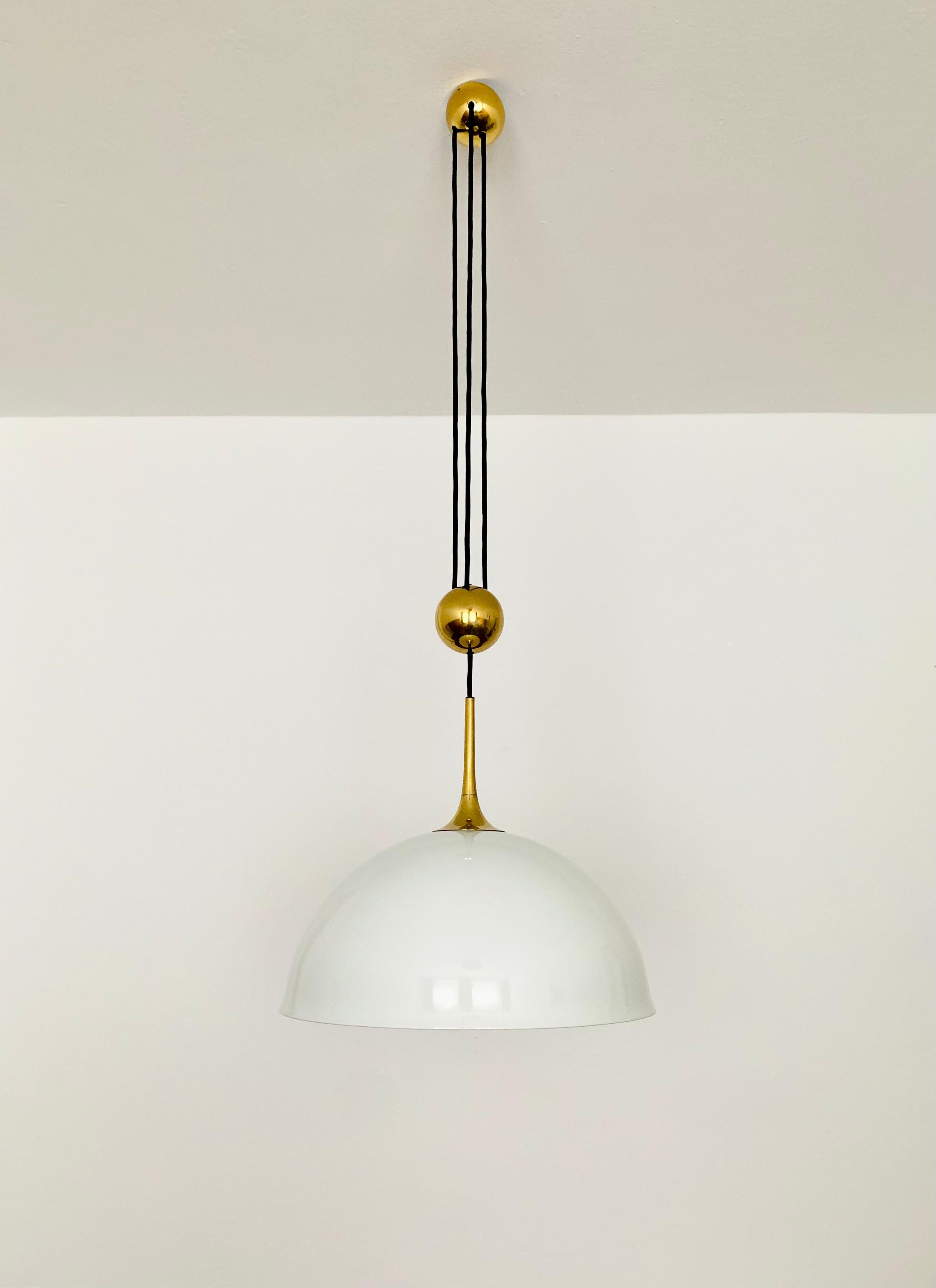 Mid-Century Modern Posa Pendant Lamp with Porcelain Shade by Florian Schulz For Sale