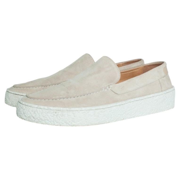 Posa, Suede loafer in beige For Sale
