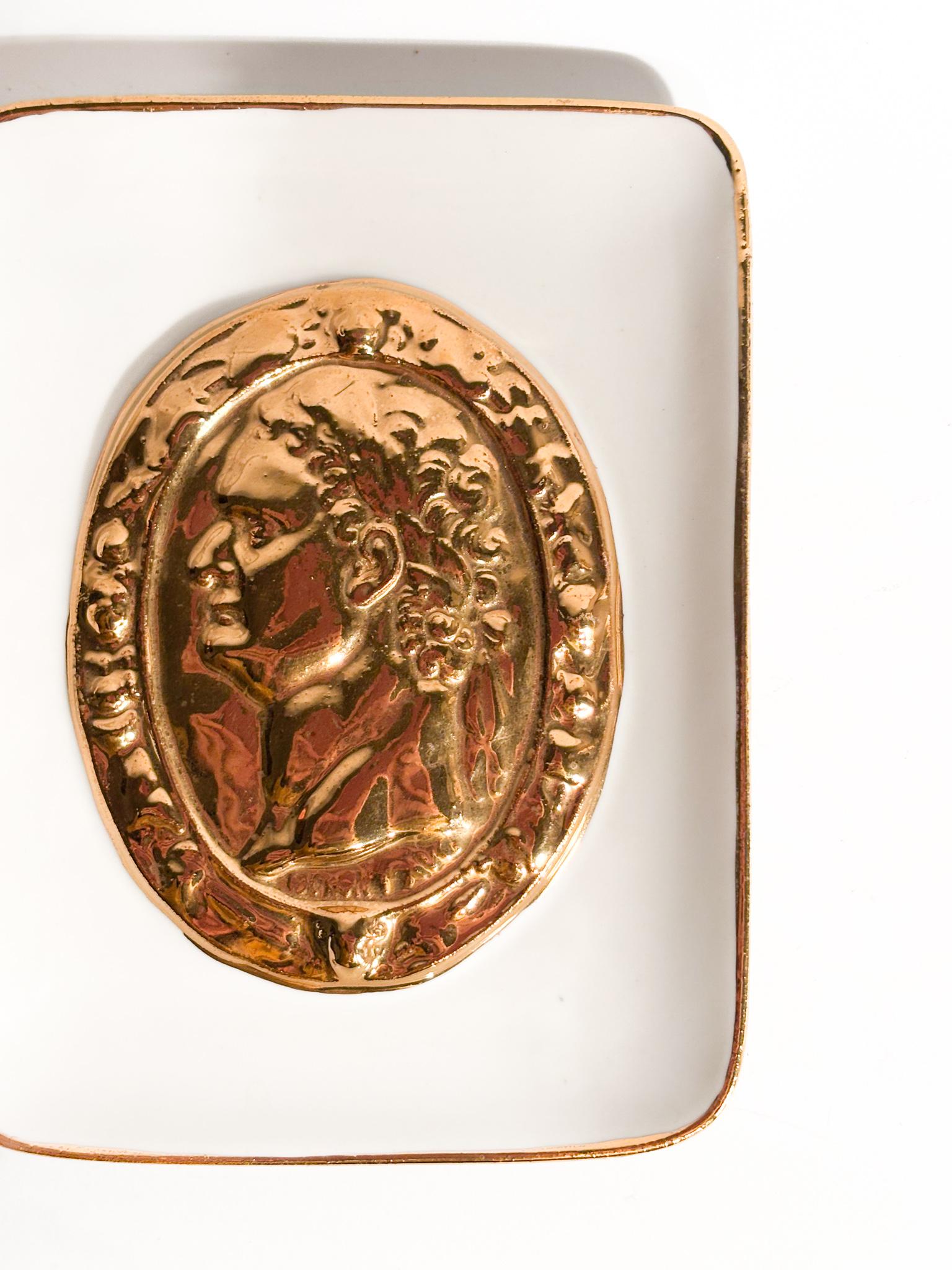 italien Posacenere a Vaschetta con Decoro con Moneta Romana Anni 50 en vente