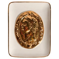 Posacenere a Vaschetta con Decoro con Moneta Romana Anni 50