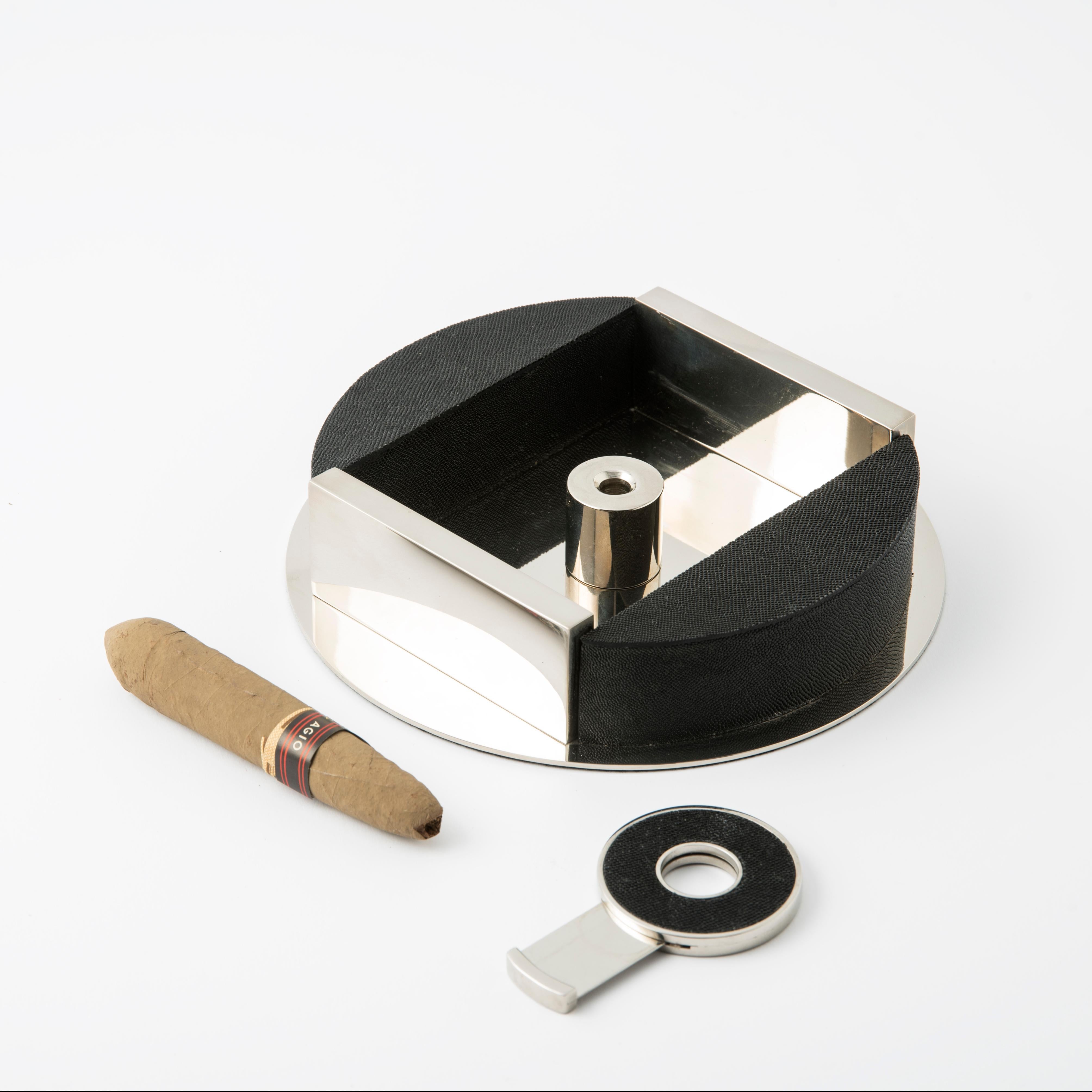 Elegante Cenicero de Mesa con Extintor - Colección Galucharme Black Galvanizado en venta