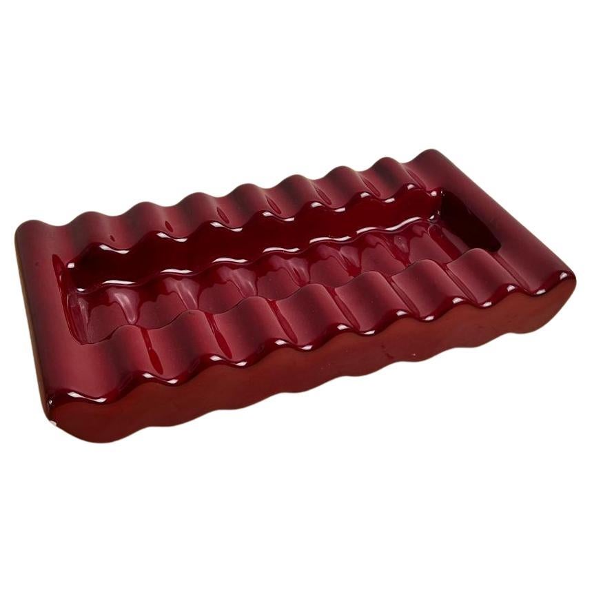 Posacenere in ceramica smaltata serie “Onda" di Ettore Sottsass, Italia, 1969 in vendita