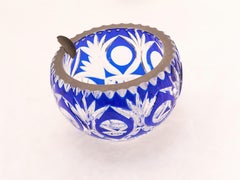 Bohemian engraved crystal ashtray, France, 1960s