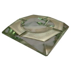 Posacenere in cristallo sfaccettato unicamente diamante Fontana Arte 1950