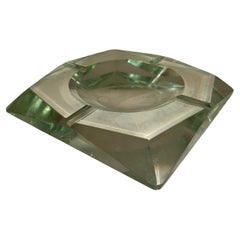 Posacenere in cristallo sfaccettato unicamente diamante Fontana Arte 1950